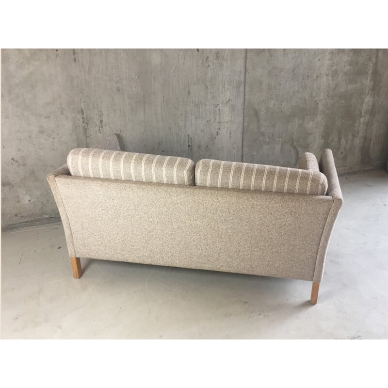 Danish mid-century pinstripe 2 seater sofa - 1970s