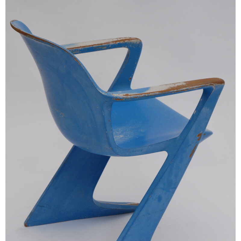 Kangaroo blue armchair by Ernst Moeckl for Horn - 1960s