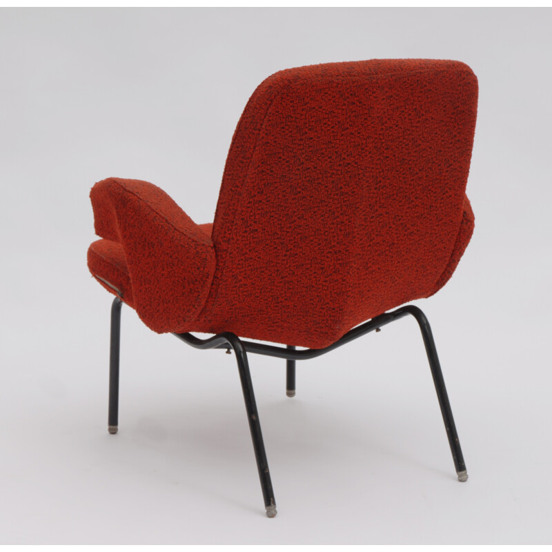 Vintage rode fauteuil van Alan Fuchs - 1960