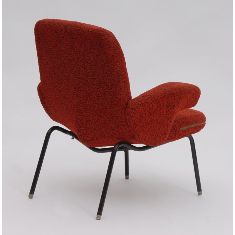 Vintage red armchair by Alan Fuchs - 1960s