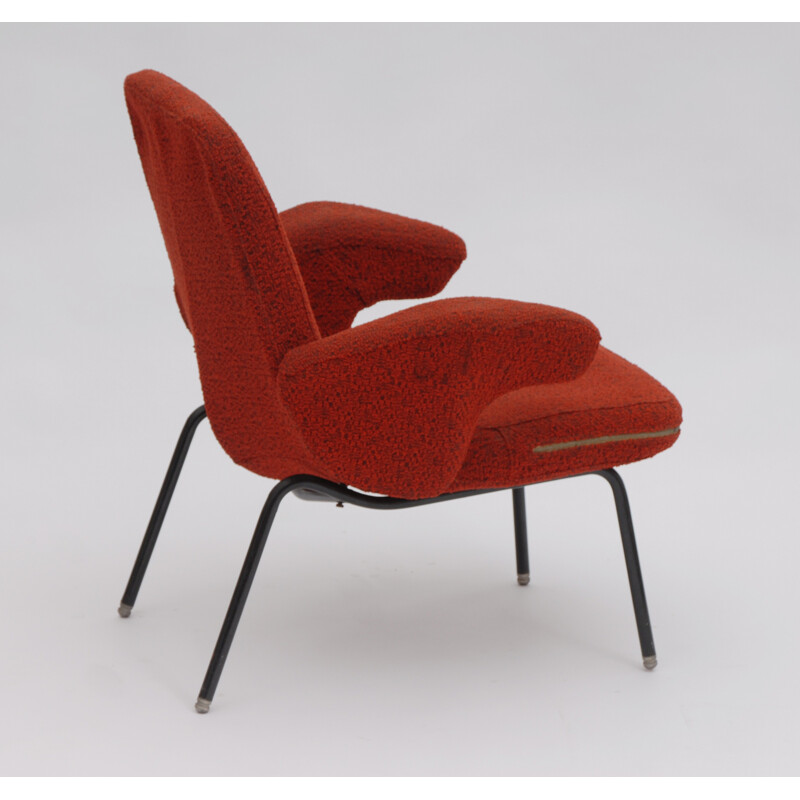 Vintage red armchair by Alan Fuchs - 1960s