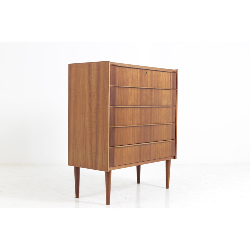 Vintage Danish teak chest of drawers - 1960s.