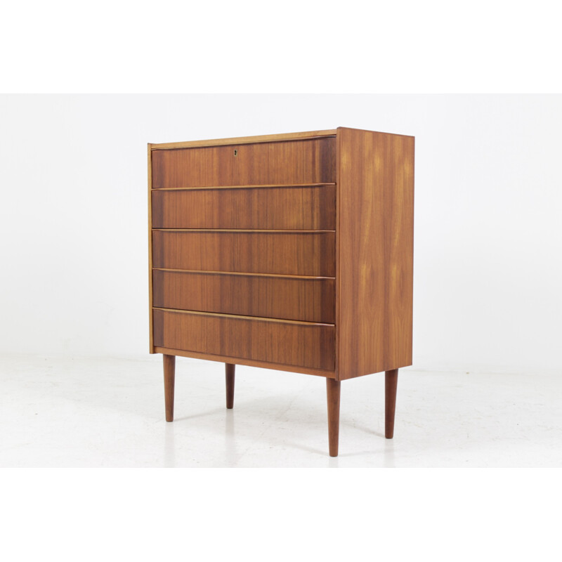 Vintage Danish teak chest of drawers - 1960s.