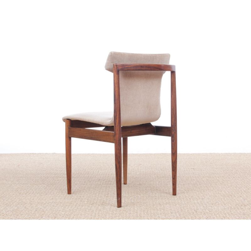Suite de 4 chaises  en palissandre de Rio modèle IK - 1960