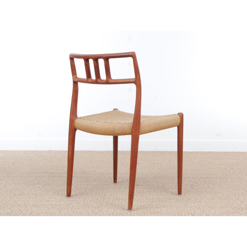 Suite de 4 chaises scandinaves en teck et corde, modèle 79 de Niels 0. Møller - 1960 