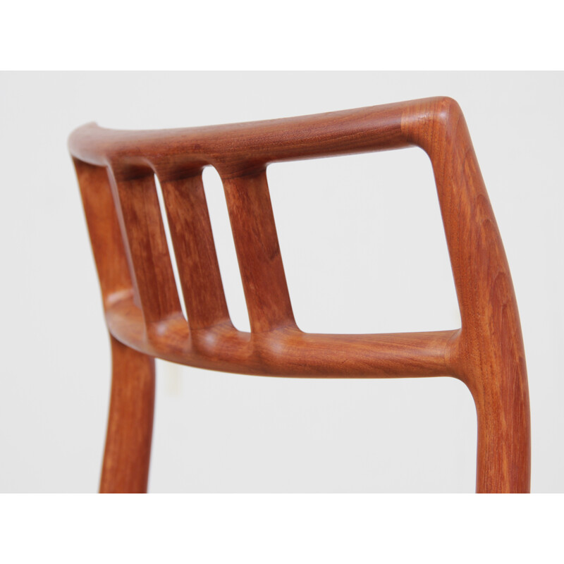 Set of 4 Scandinavian teak and strings  chairs, model 79 by Niels 0. Møller - 1960s