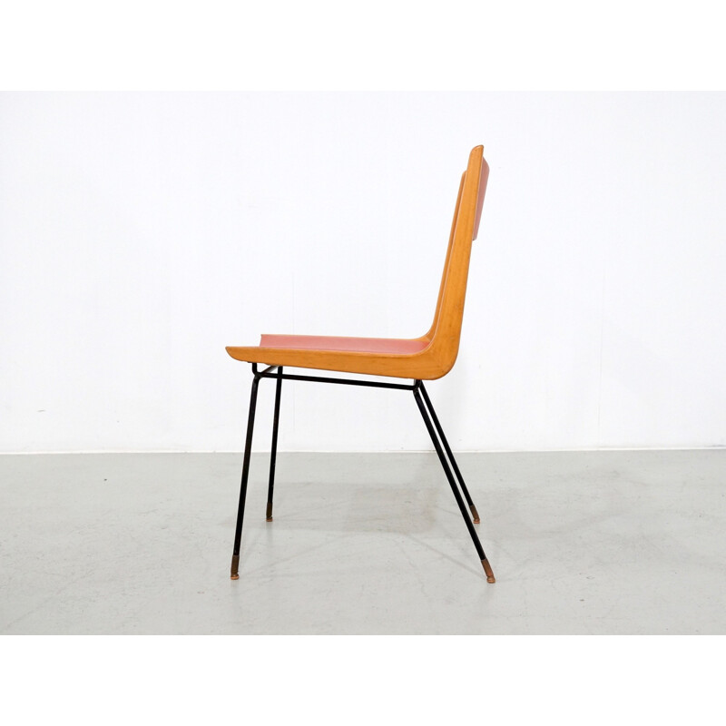 Suite de 4 chaises Boomerang de Carlo Ratti, Italie - 1950