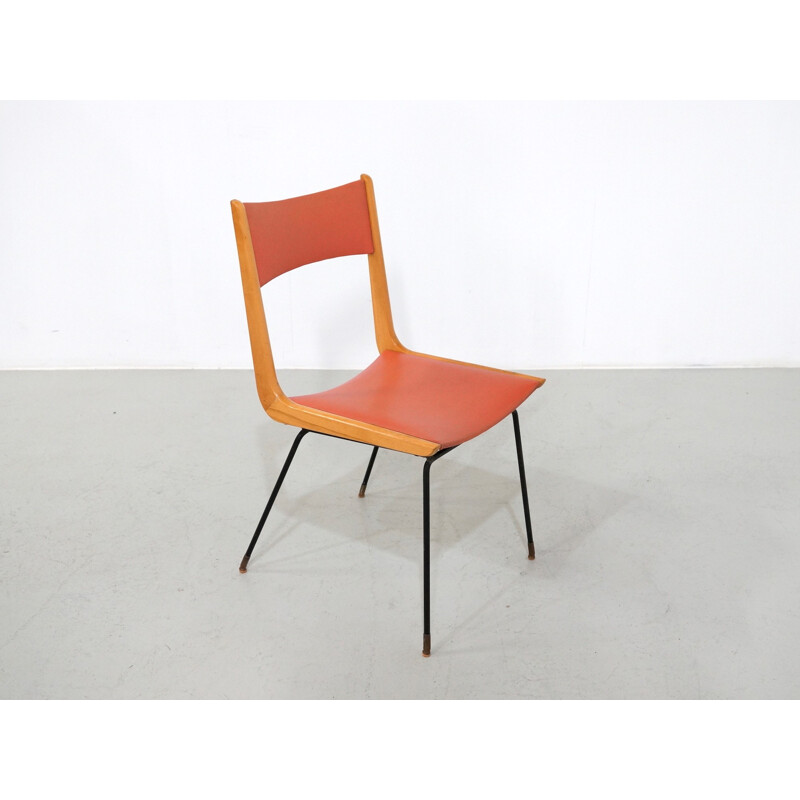 Set of 4 Boomerang chairs by Carlo Ratti, Italy - 1950s