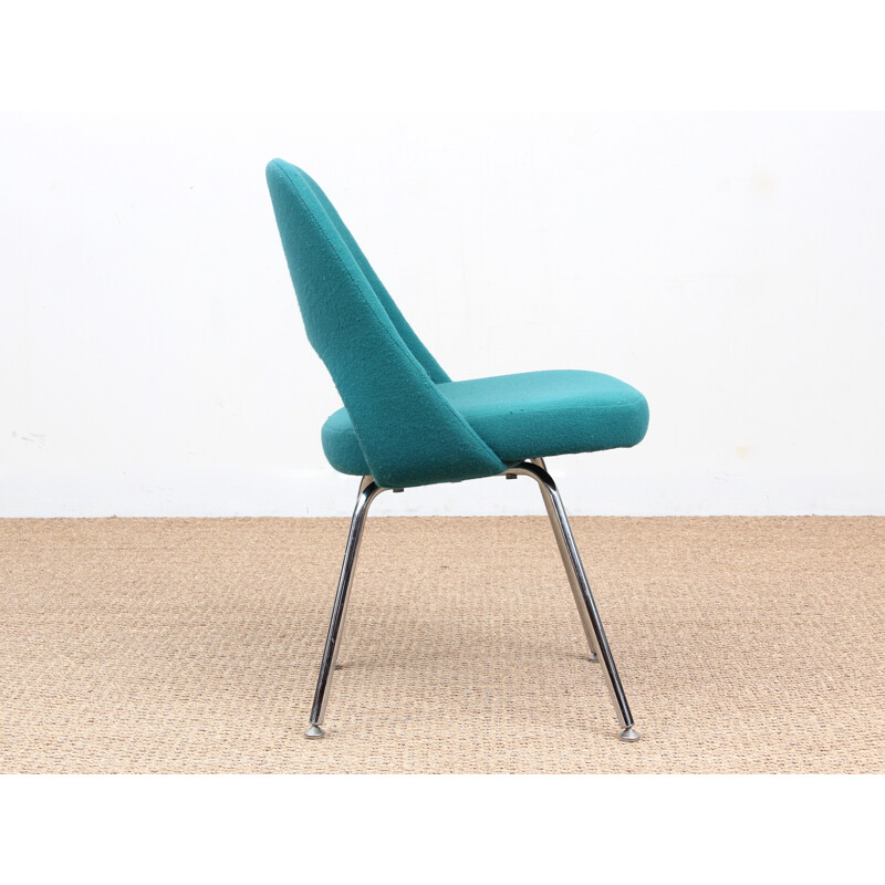 Pair of turquoise blue scandinavian Executives chairs by Eero Saarinen pour Knoll - 1950s