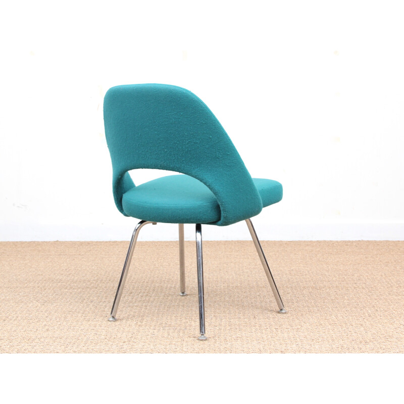 Pair of turquoise blue scandinavian Executives chairs by Eero Saarinen pour Knoll - 1950s