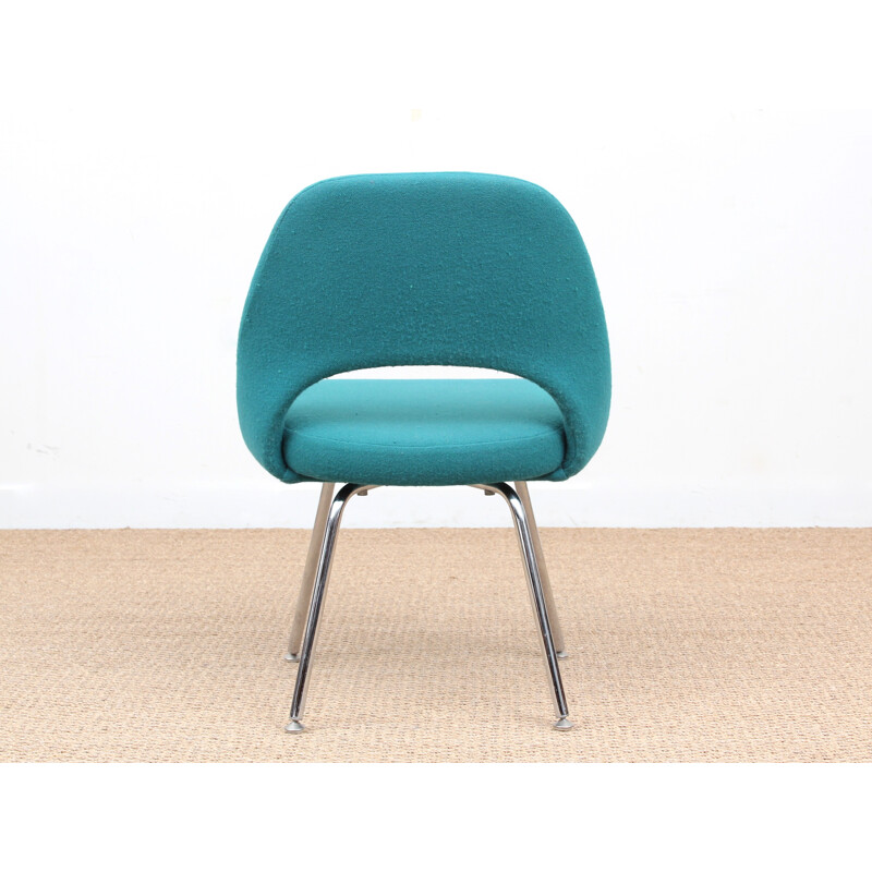 Pair of turquoise blue scandinavian Executives chairs by Eero Saarinen pour Knoll - 1950s