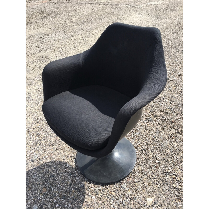 Fauteuil Tulipe noir Saarinen - 1970