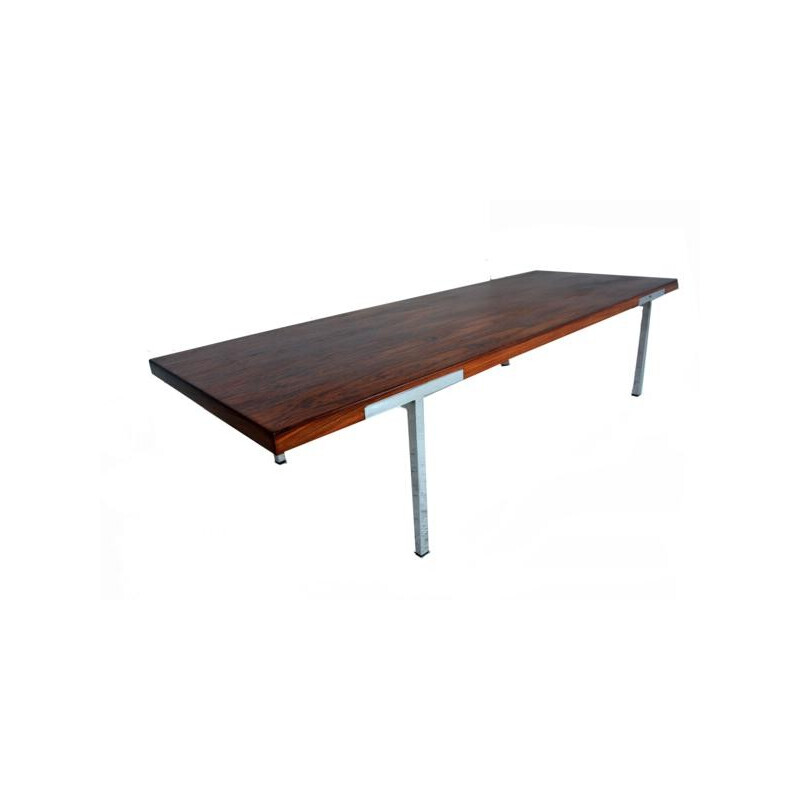 Mahogany coffee table by Antoine Philippon and Jacqueline Lecoq - 1960s