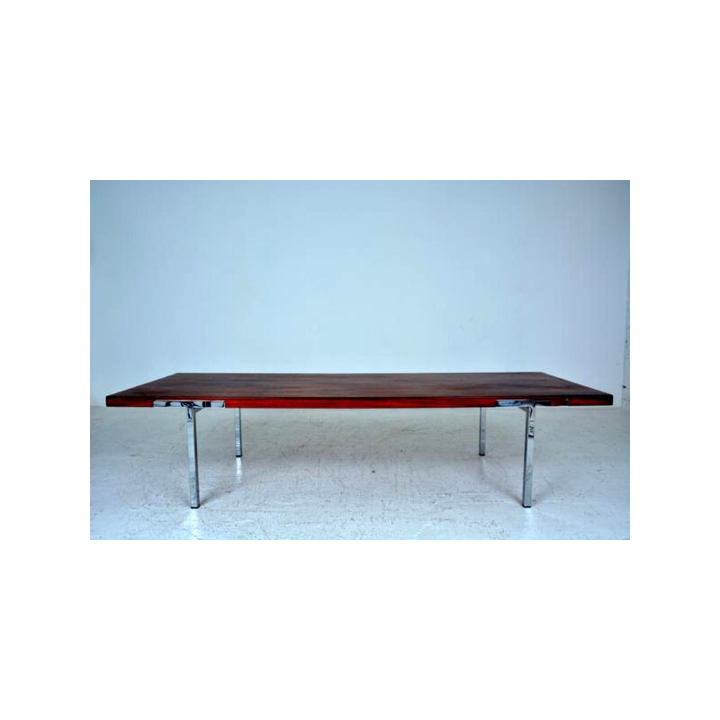 Mahogany coffee table by Antoine Philippon and Jacqueline Lecoq - 1960s