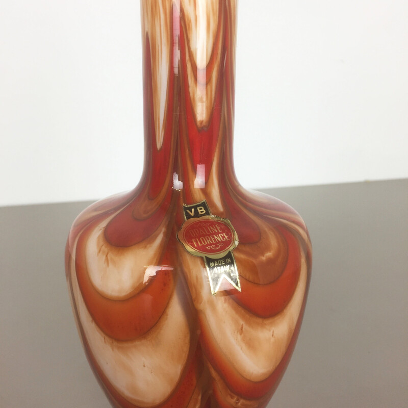 Vase murano d'Opaline de Florence, Italie - 1970