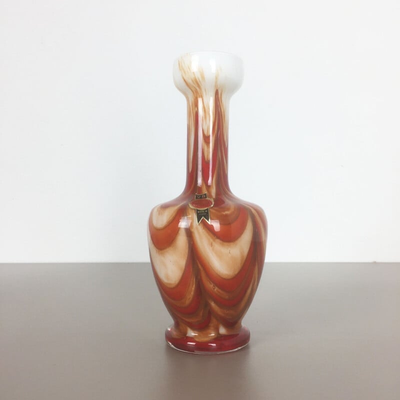 Murano glass vase by Opaline Florence, Italy - 1970s