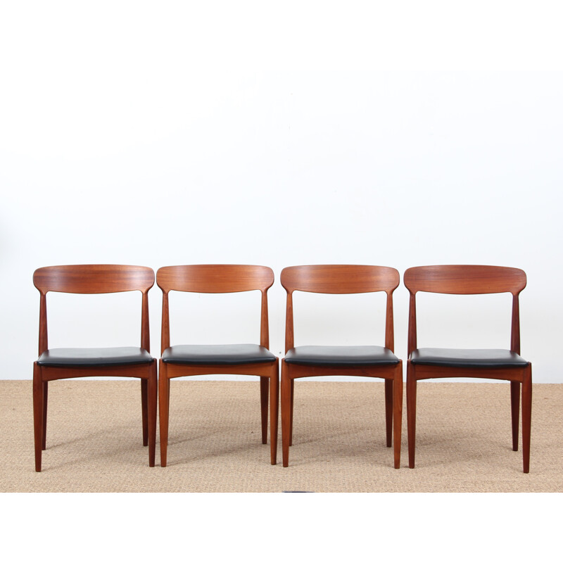 Set of 4 Scandinavian teak chairs by de J.Andersen - 1950s