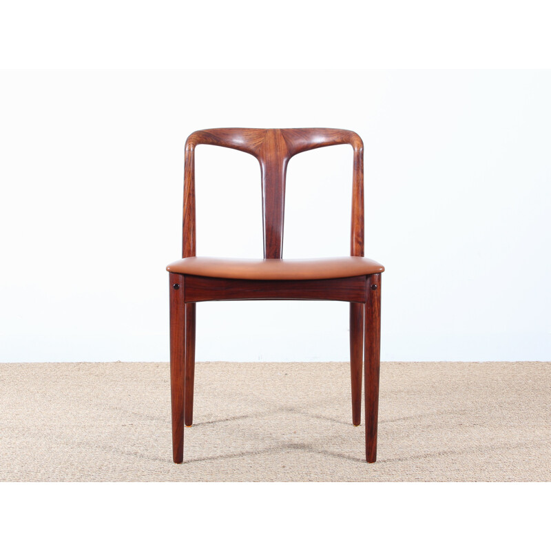 Set of 8 Julia Scandinavian rosewood chairs by J. Andersen - 1960s