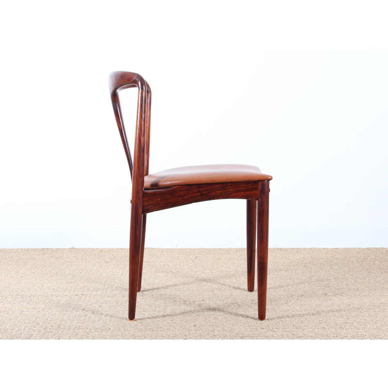 Set of 8 Julia Scandinavian rosewood chairs by J. Andersen - 1960s