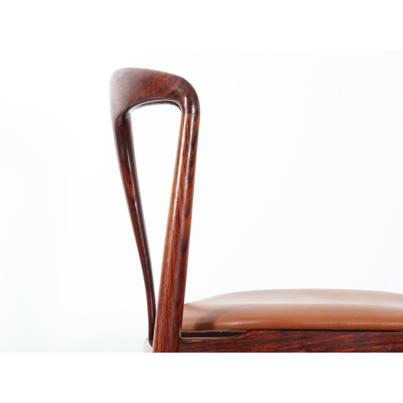 Set of 8 Julia Scandinavian rosewood chairs by J. Andersen - 1960s