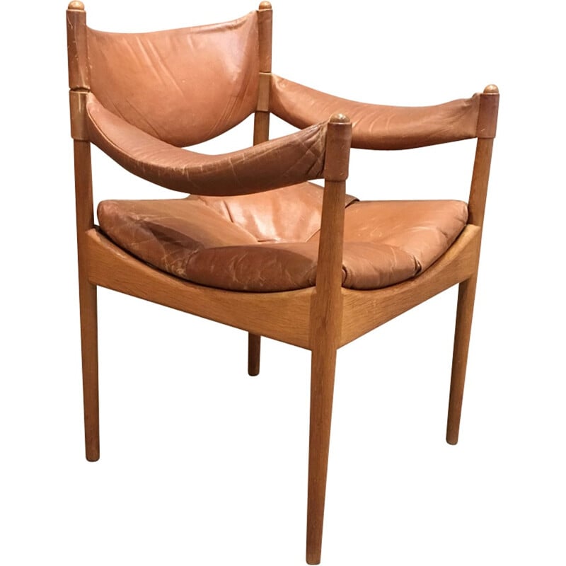 Modus leather armchair by Kristian Solmer Vedel - 1960s