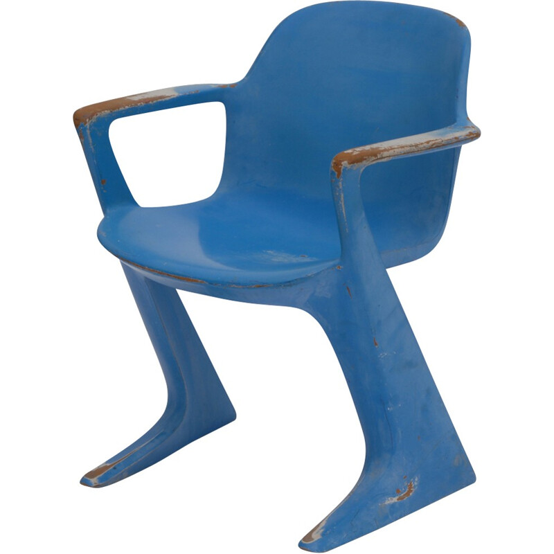 Kangaroo blue armchair by Ernst Moeckl for Horn - 1960s