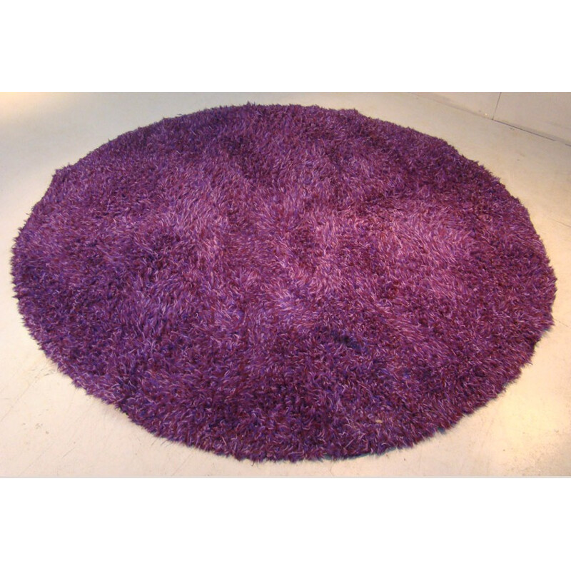 Pop Carpet in purple wool - 1970s