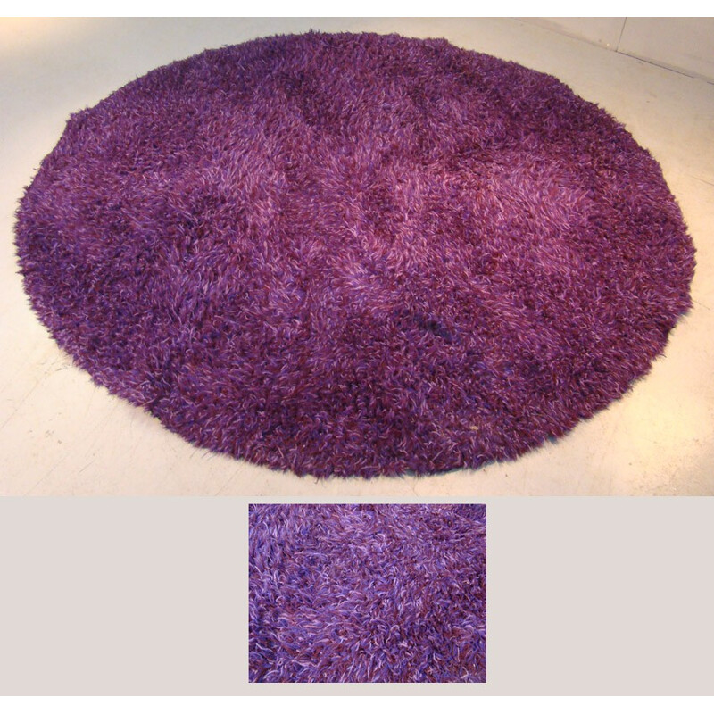 Pop Carpet in purple wool - 1970s