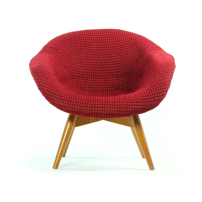 Shell Red Armchair by Frantisek Jirak - 1960s