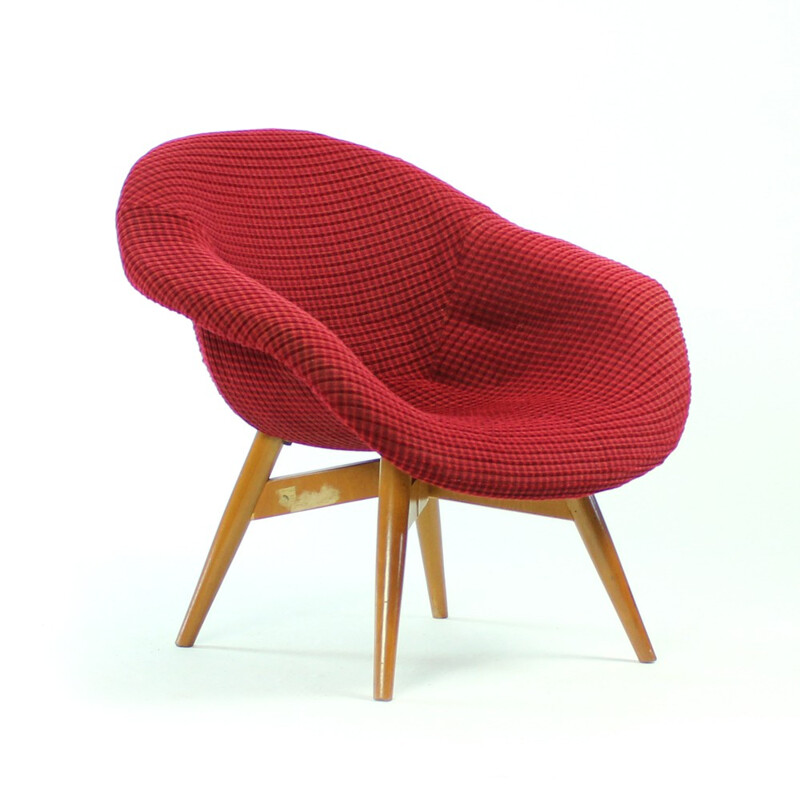 Shell Red Armchair by Frantisek Jirak - 1960s