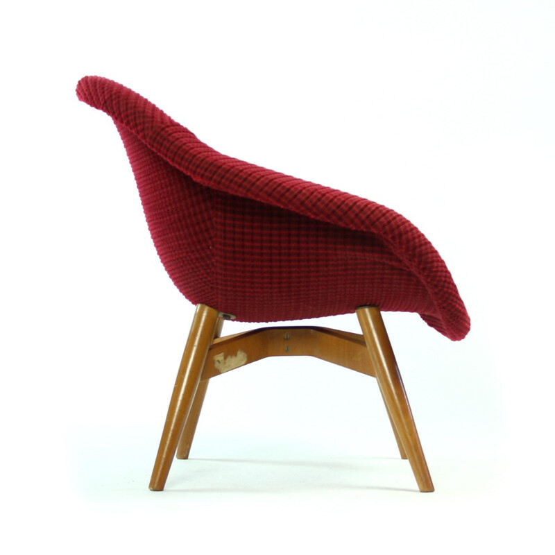 Shell Red Armchair by Frantisek Jirak - 1960s