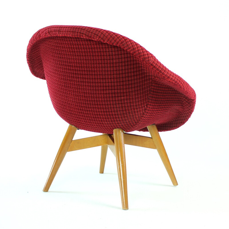 Shell Red Armchair by Frantisek Jirak - 1960s