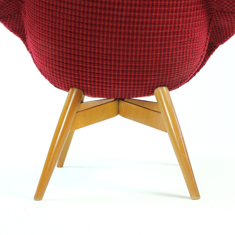 Shell Red Armchair by Frantisek Jirak - 1960s