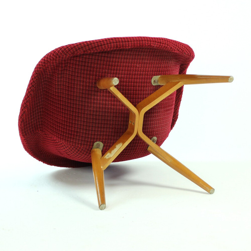 Shell Red Armchair by Frantisek Jirak - 1960s