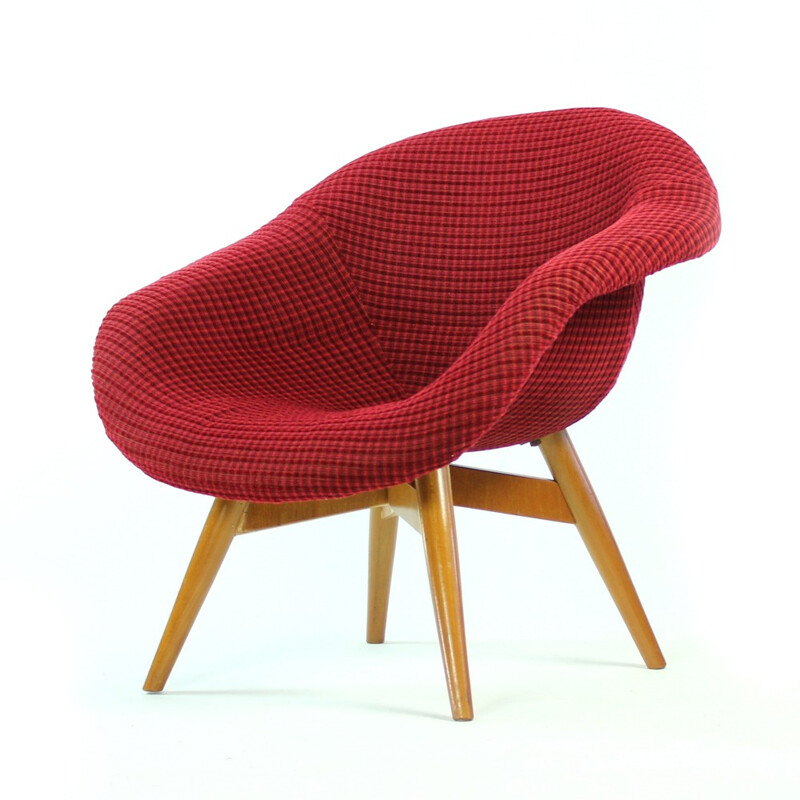 Shell Red Armchair by Frantisek Jirak - 1960s