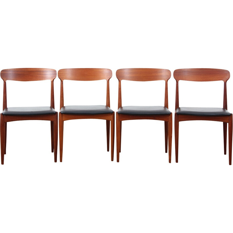 Set of 4 Scandinavian teak chairs by de J.Andersen - 1950s