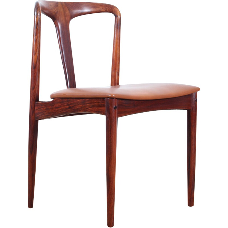 Set of 8 Julia Scandinavian rosewood chairs by J. Andersen - 1960s