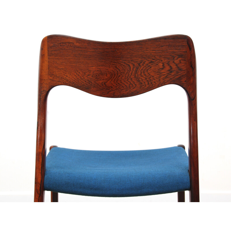 Suite of 4 Rio rosewood Model 71 chairs by Niels O. Moller - 1950s