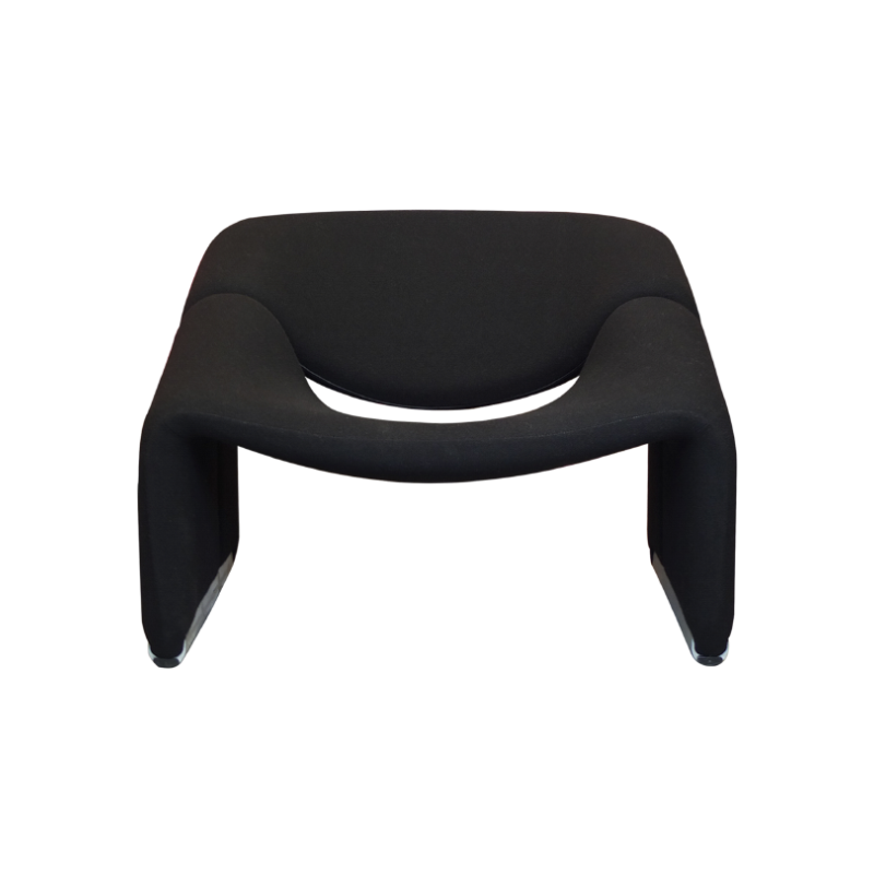 Groovy Black Armchair by Pierre Paulin - 1970s