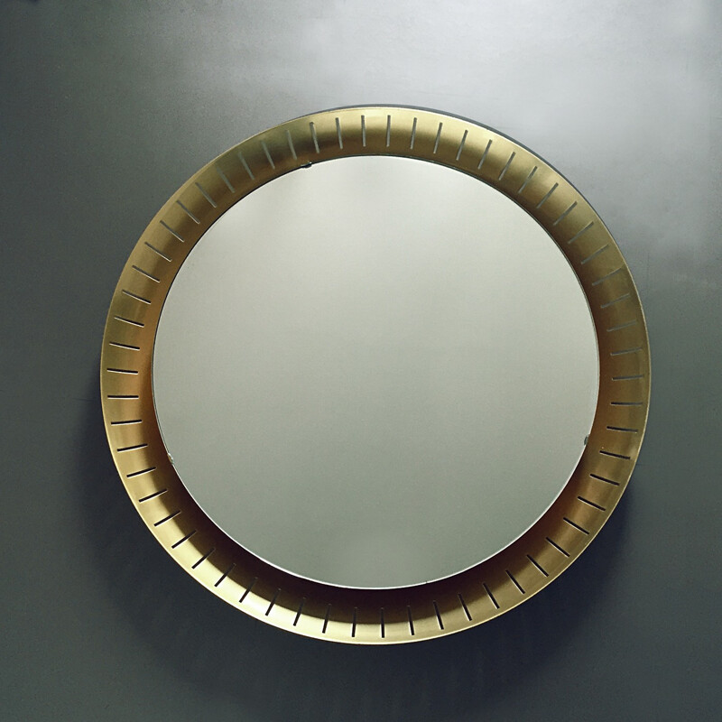 Scandinavian vintage Backlit mirror - 1960s