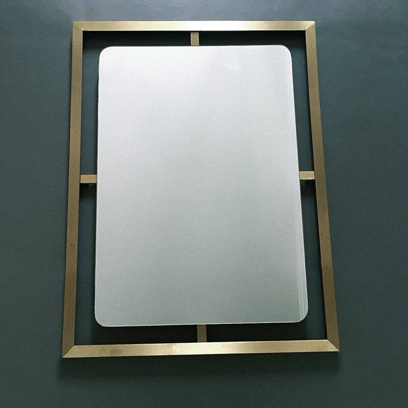 Golden Modernist vintage Mirror - 1960s