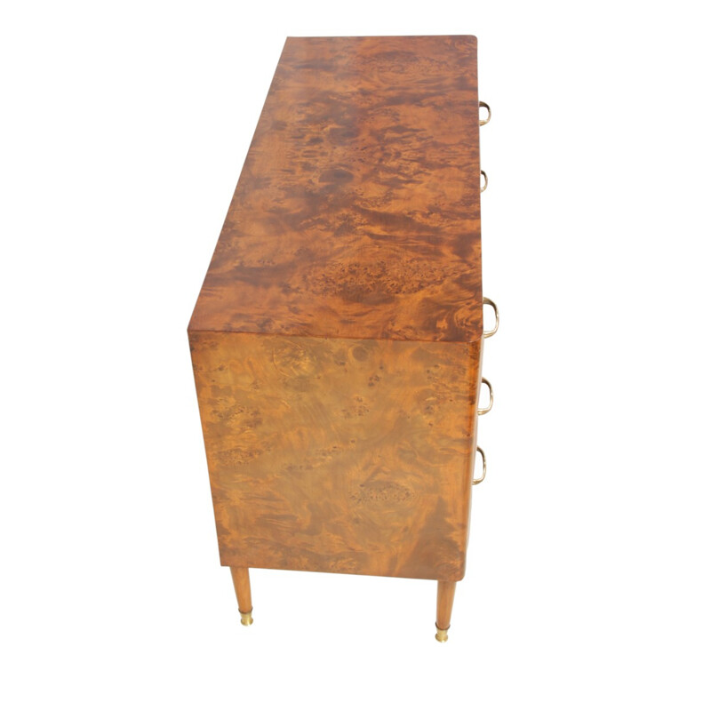 Italian Burr Maple Commode - 1950s