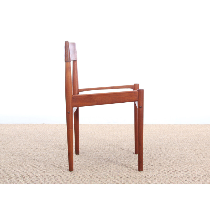 Suite of 6 teak PJ 3-2 model chair by Grete Jalk - 1960s