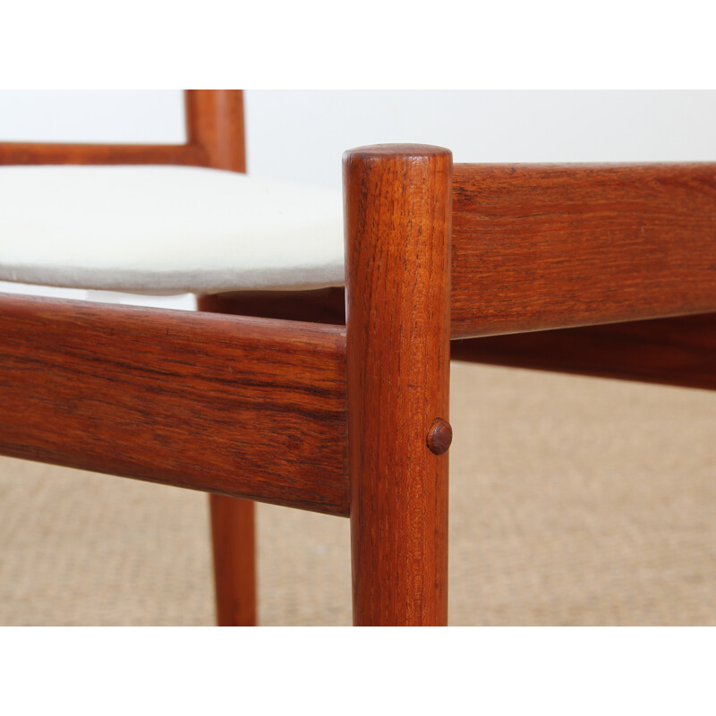 Suite of 6 teak PJ 3-2 model chair by Grete Jalk - 1960s