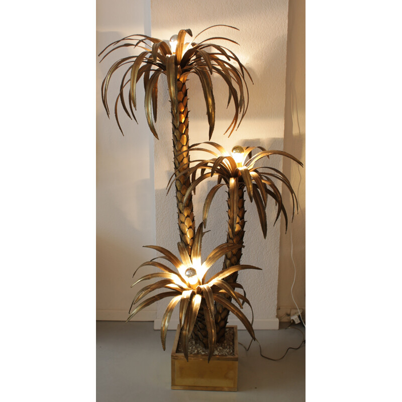 Palm tree lamp vintage for Maison Jansen - 1970s