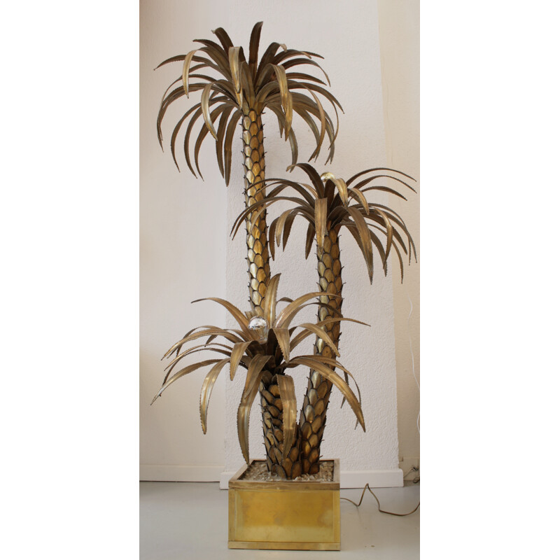 Palm tree lamp vintage for Maison Jansen - 1970s