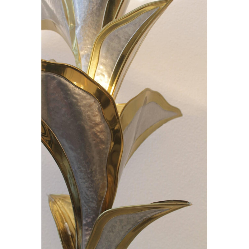 Lotus Palm tree lamp by Henri Fernandez - 1970s