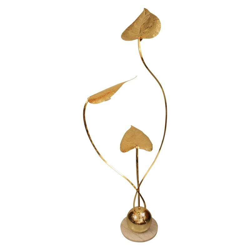 Golden Floor lamp by Tommaso Barbi - 1970s