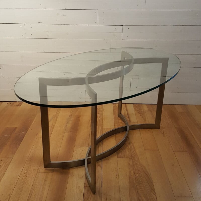 "Diagramme" Table in steel by Paul Légeard - 1970s