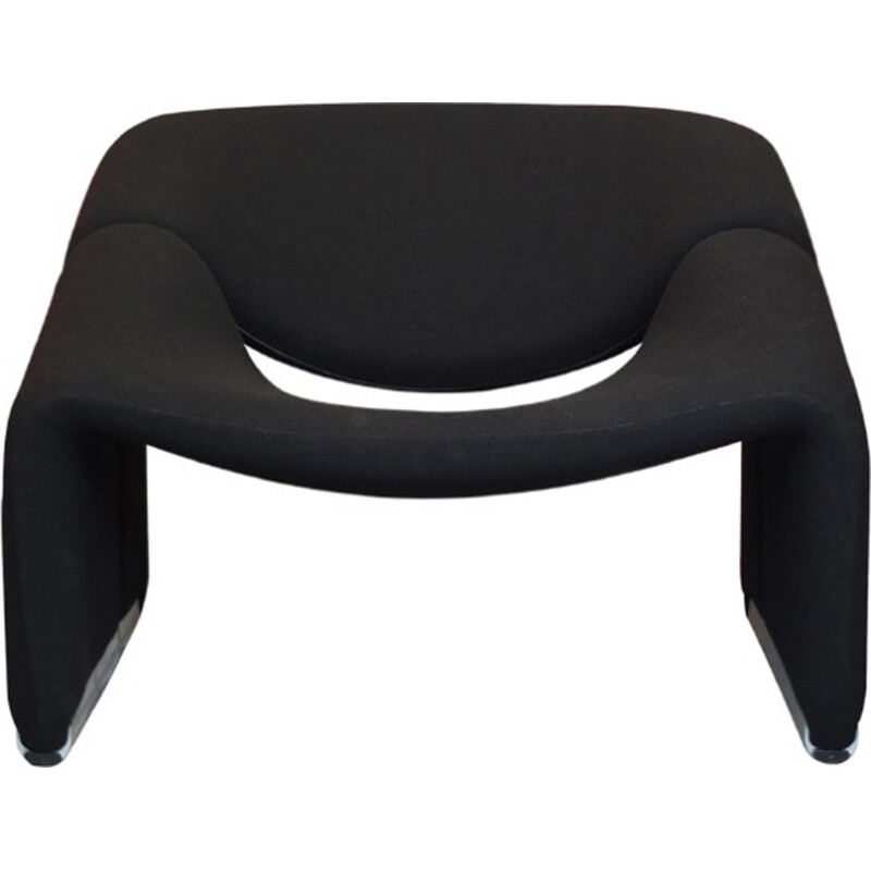 Groovy Black Armchair by Pierre Paulin - 1970s